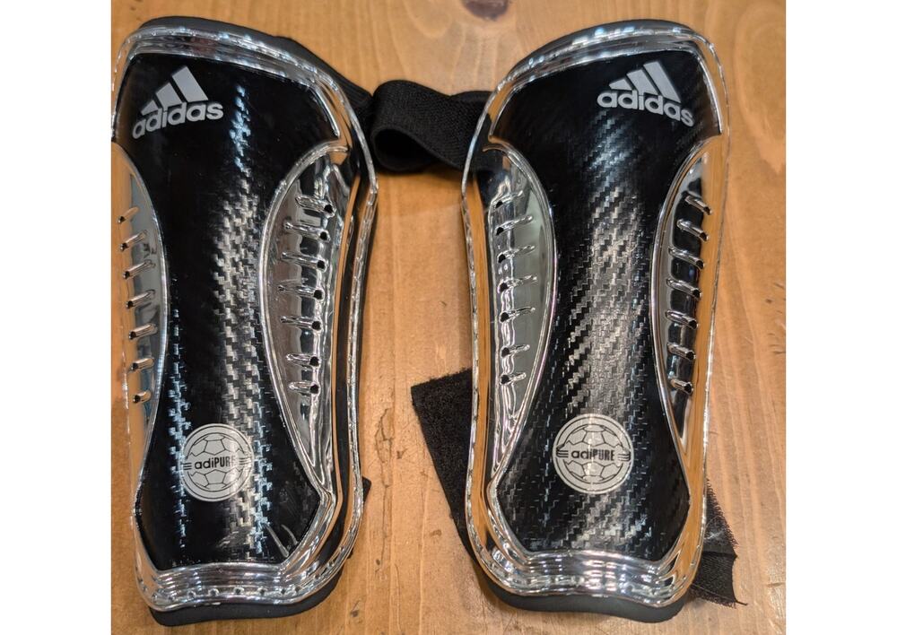 Adidas Youth Soccer Shin Guards, AdiPure Chrome, Medium < 5'3", EGU